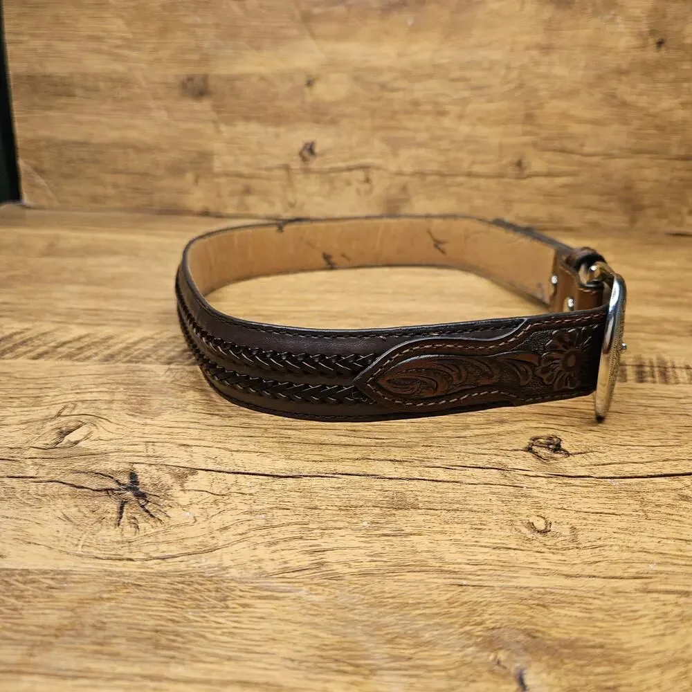 Cody James Brown Etched Western Belt size 26